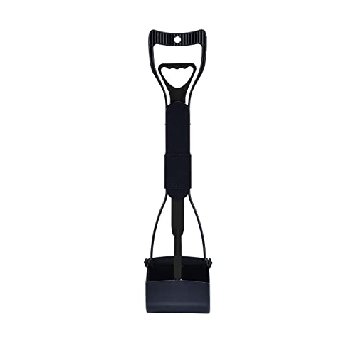 Ergonomic Long-Handled Pet Waste Scooper in Black