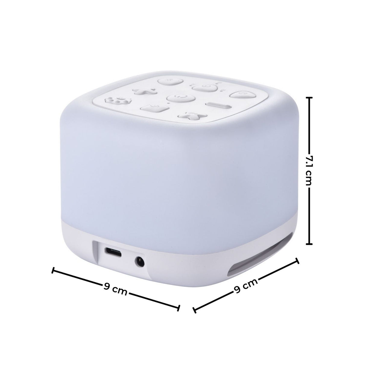 GOMINIMO Portable White Noise Machine with Night Light and 40 Relaxing Sounds for Sleep (White)