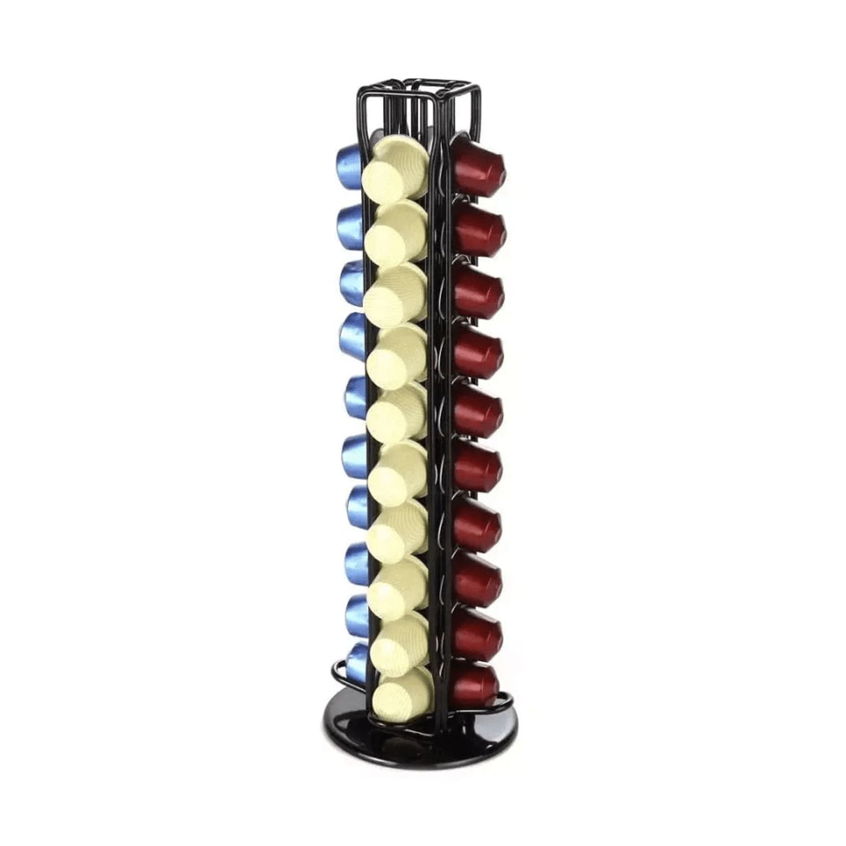 Sleek Chrome Nespresso Pod Carousel (Holds 42 Pods) (Black)