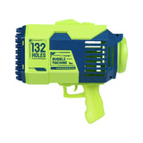 GOMINIMO 132-Hole Bubble Blaster Gun for Kids - Vibrant Dark Blue & Green Design