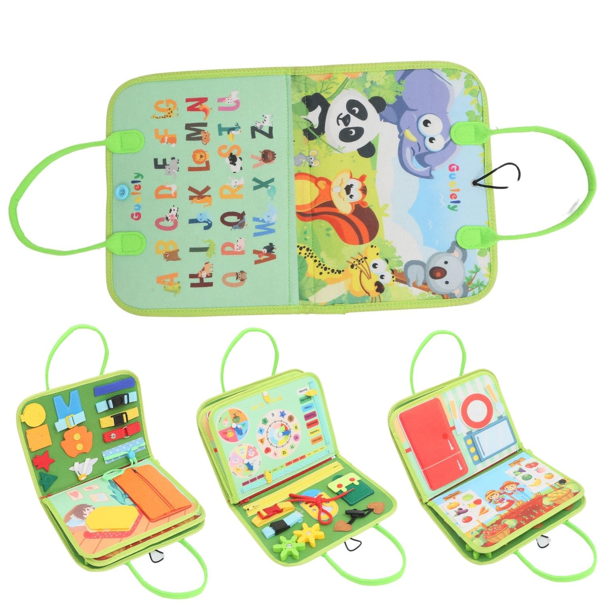 GOMINIMO Green Interactive Learning Busy Board for Kids