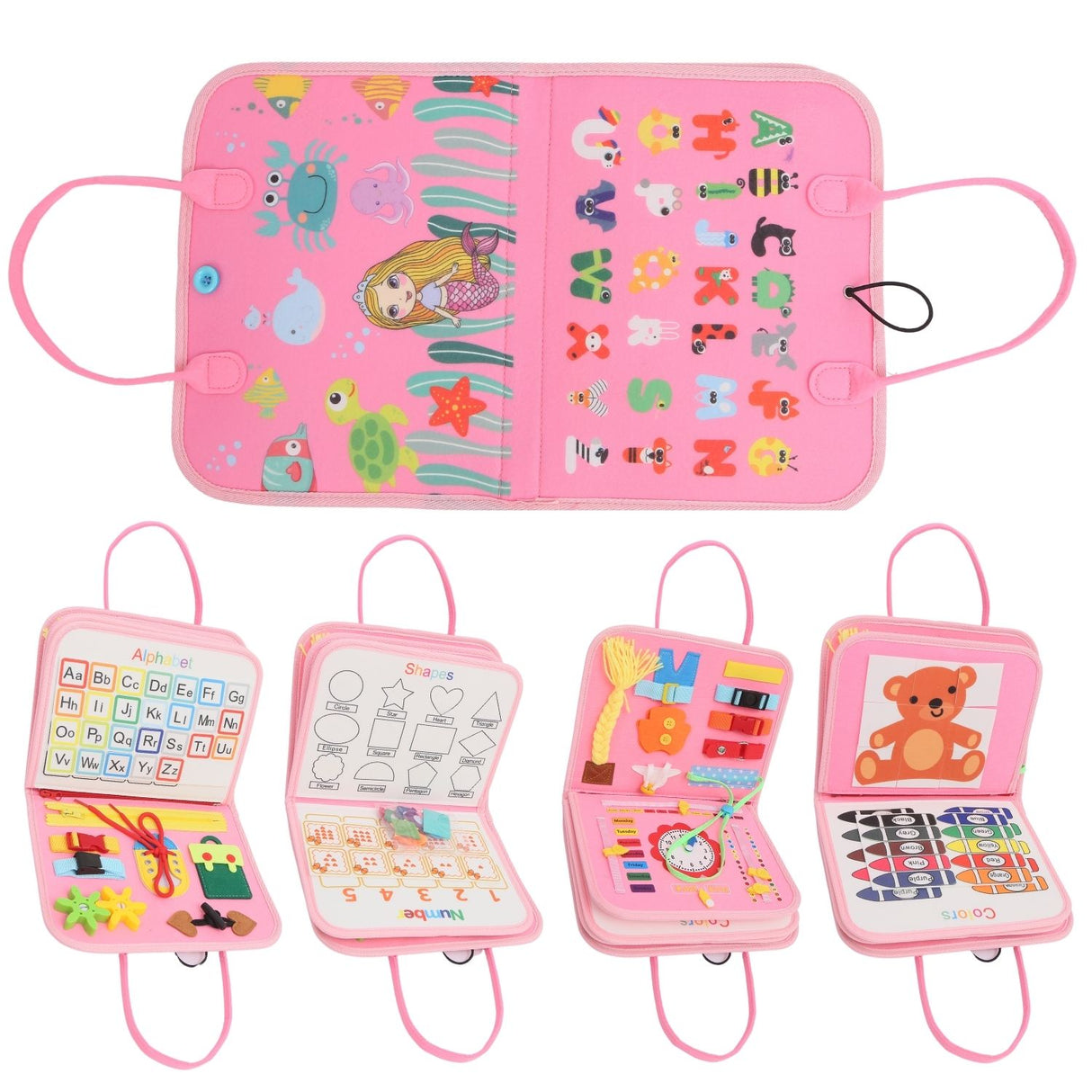 Gominimo Pink Busy Board Learning Toy for Kids