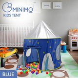 3-in-1 Colorful Capsule-Shaped Kids Play Tent with Carrying Bag (Blue & Yellow)