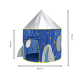 3-in-1 Colorful Capsule-Shaped Kids Play Tent with Carrying Bag (Blue & Yellow)