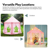 Gominimo Kids Pink Hexagonal Play Tent with LED Lights