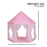 Gominimo Kids Pink Hexagonal Play Tent with LED Lights