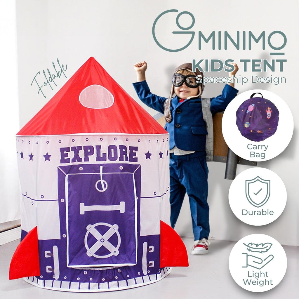 Gominimo Children's Foldable Spaceship Play Tent (Purple & Red)