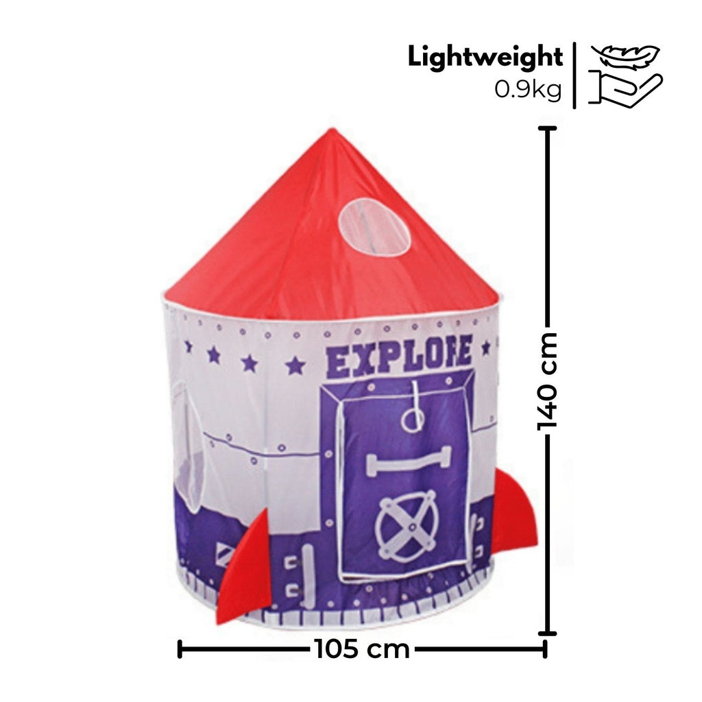 Gominimo Children's Foldable Spaceship Play Tent (Purple & Red)