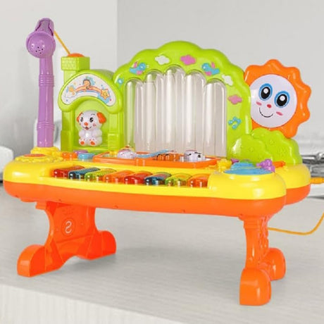 GOMINIMO Kids Toy Musical Spray Electronic Piano Keyboard (Yellow)