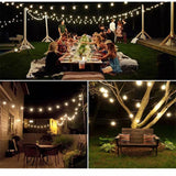 NOVEDEN 100-Bulb Warm White Solar String Lights with 8 Lighting Modes