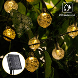 NOVEDEN 100-Bulb Warm White Solar String Lights with 8 Lighting Modes