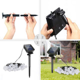 NOVEDEN 100-Bulb Warm White Solar String Lights with 8 Lighting Modes