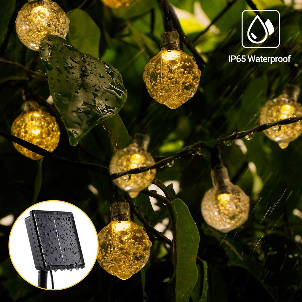 Noveden 200-Bulb Warm White Solar Fairy Lights with 8 Modes