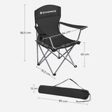 SONGMICS Set of 2 Folding Camping Outdoor Chairs Black