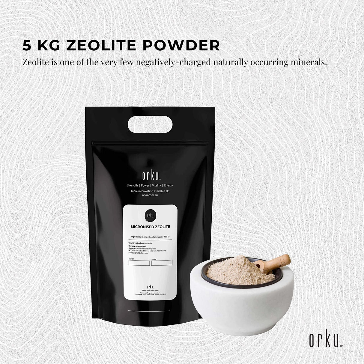 5Kg Premium Micronised Volcamin Clinoptilolite Zeolite Powder for Optimal Absorption