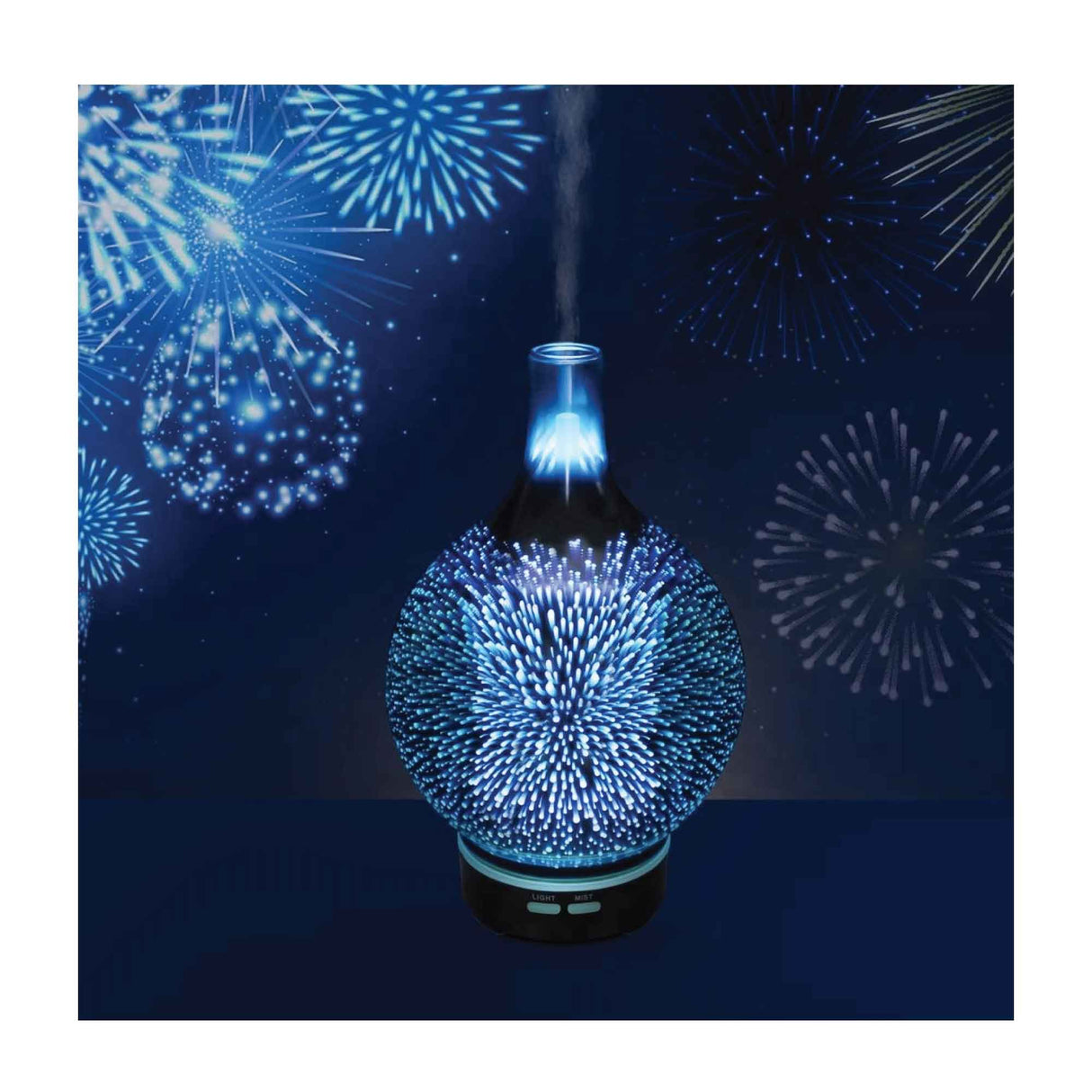 3D Fireworks Aroma Mist Humidifier - Ultrasonic Essential Oil Diffuser