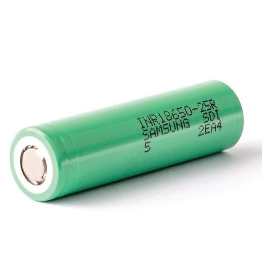 Samsung 25R INR 18650 Lithium Ion Battery - 2500mAh 20A Rechargeable Power Cell