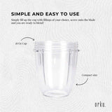 Nutribullet 18 Oz Replacement Cup for 600W & 900W Models - Short Size