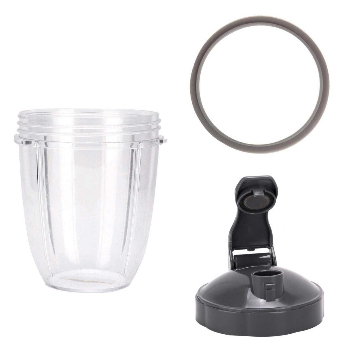 Nutribullet Short Cup Set with Fliptop Lid & Grey Seal for 600/900 Models