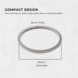 3-Pack Grey Gasket Seals for Nutribullet Blades - Compatible with 600W, 900W, and 1200W Models