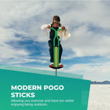 Green Kids Pogo Stick - Fun Jumping Exercise Toy for Children