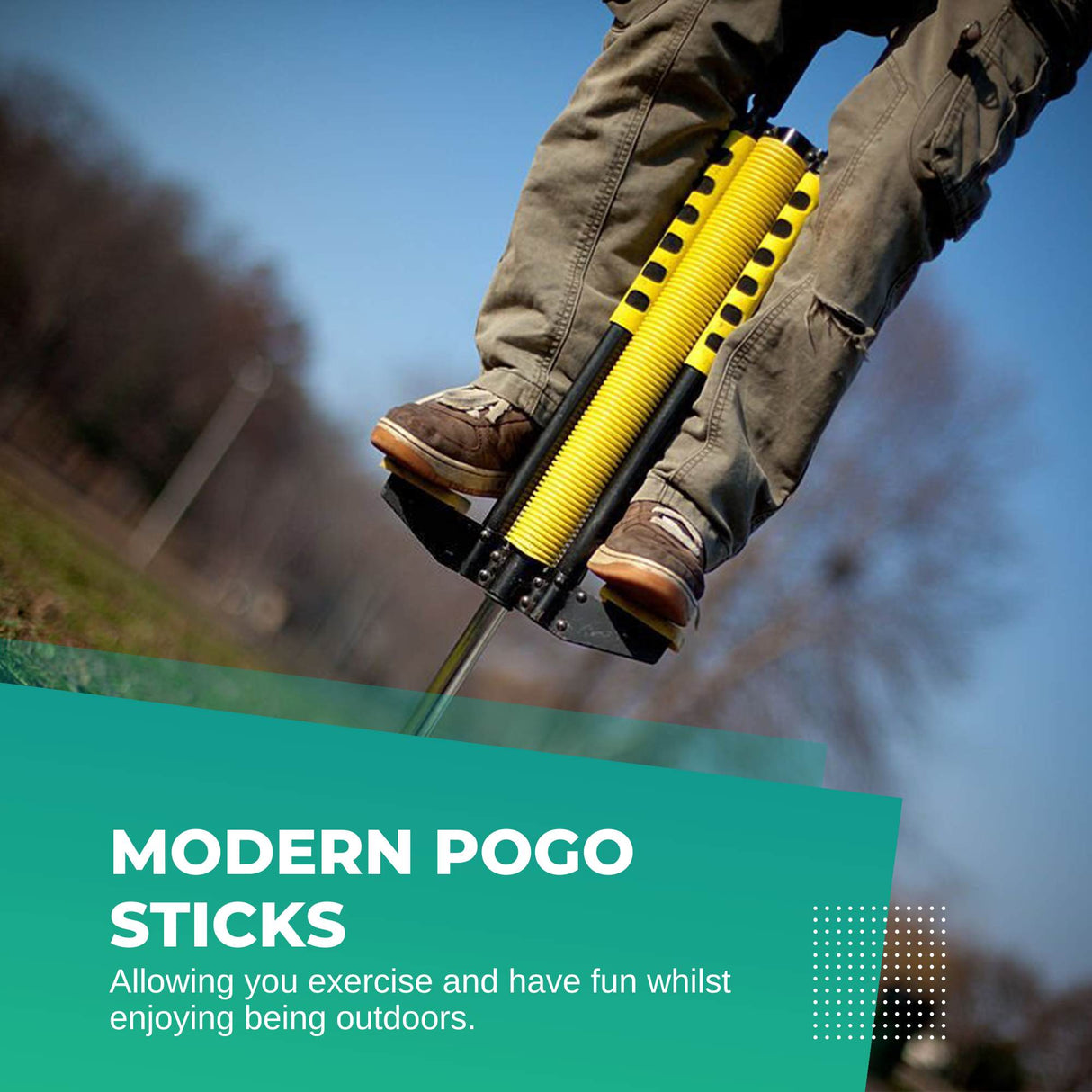 Black and Yellow Pogo Stick - Children's Large Jumping Jackhammer Toy