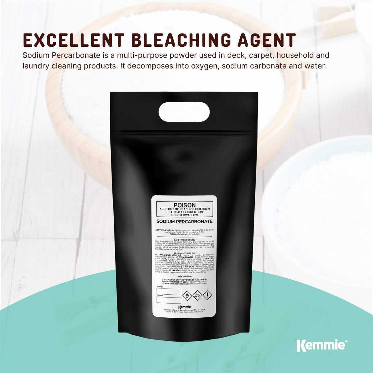 10Kg Eco-Friendly Sodium Percarbonate - Powerful Oxygen Bleach and Laundry Cleaner