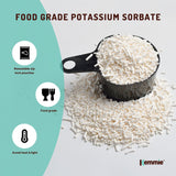 Food Grade Potassium Sorbate Granules 50g - Preservative for Cosmetics, Food & Home Brewing (E202)