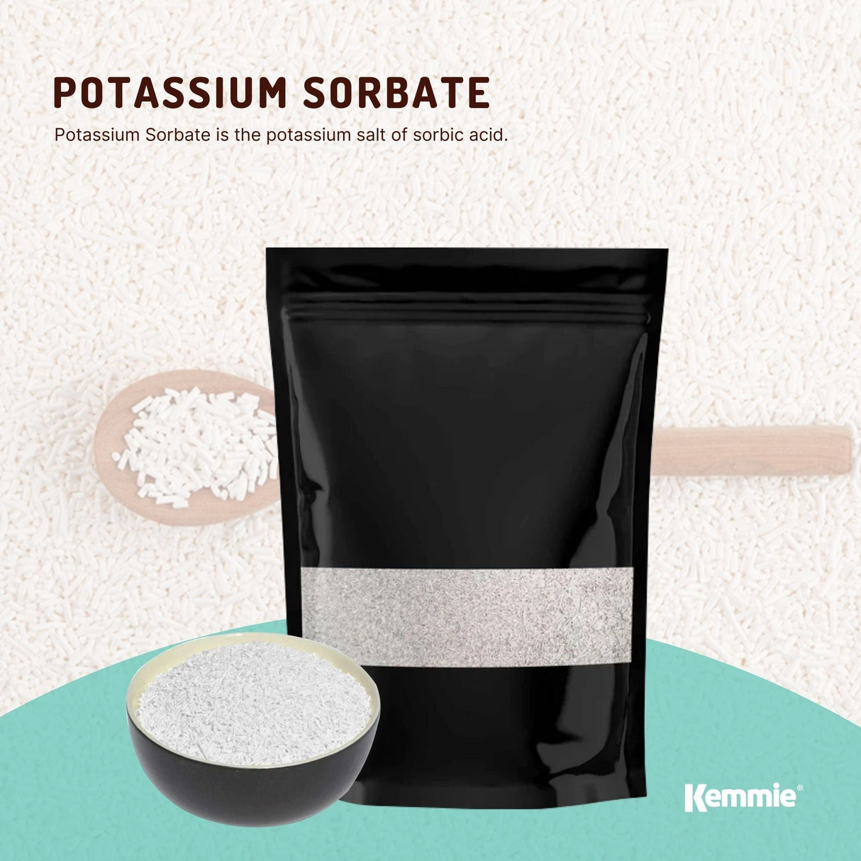 1Kg Food Grade Potassium Sorbate Granules - Preservative for Cosmetics, Brewing, and Culinary Uses (E202)