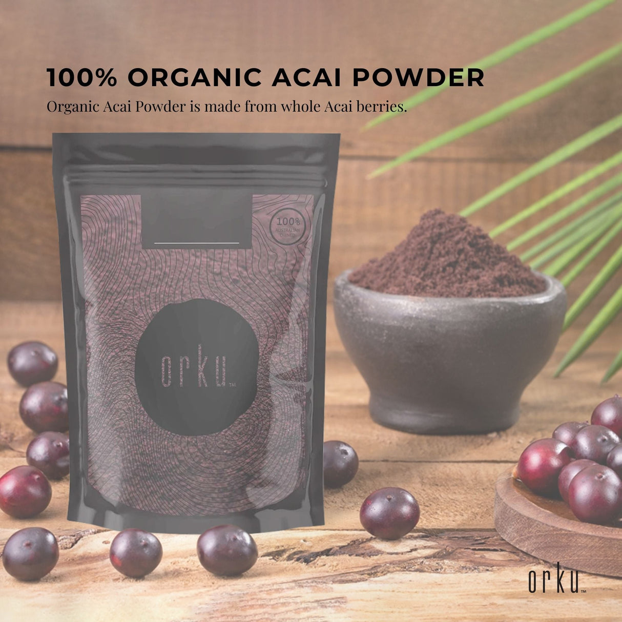 Organic Acai Superfood Powder - 100g Pure Amazon Berry Blend