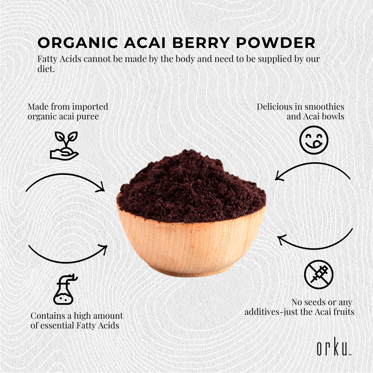 2.5kg Organic Acai Berry Powder - Premium Superfood for Smoothies and Bowls