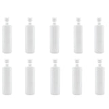 10x 1L Clear HDPE Round Bottle + 28/410 Caps - Empty Plastic Food Storage