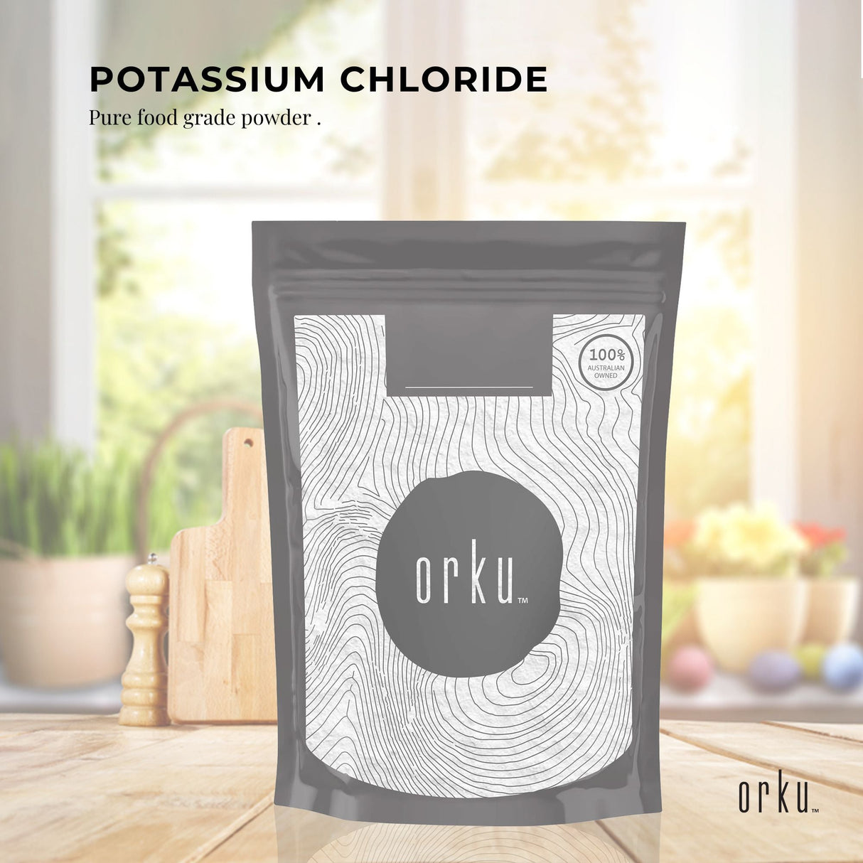 100g Food Grade Potassium Chloride Powder - E508 Salt Alternative for Sodium Reduction