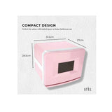 Compact Pink UV Electric Towel Warmer and Steriliser Cabinet - 8L Sanitising Hot Heater