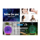 3D Fireworks LED Essential Oil Diffuser - 100ml Color Changing Humidifier