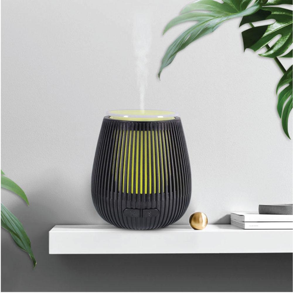 Portable USB Ultrasonic Aroma Diffuser - 100ml Black Essential Oil Humidifier with 7 LED Colors