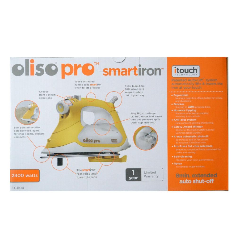 Oliso Pro Smart Iron with iTouch Technology and Australian Plug - TG1100 Clothes Steamer for Quilting and Garments