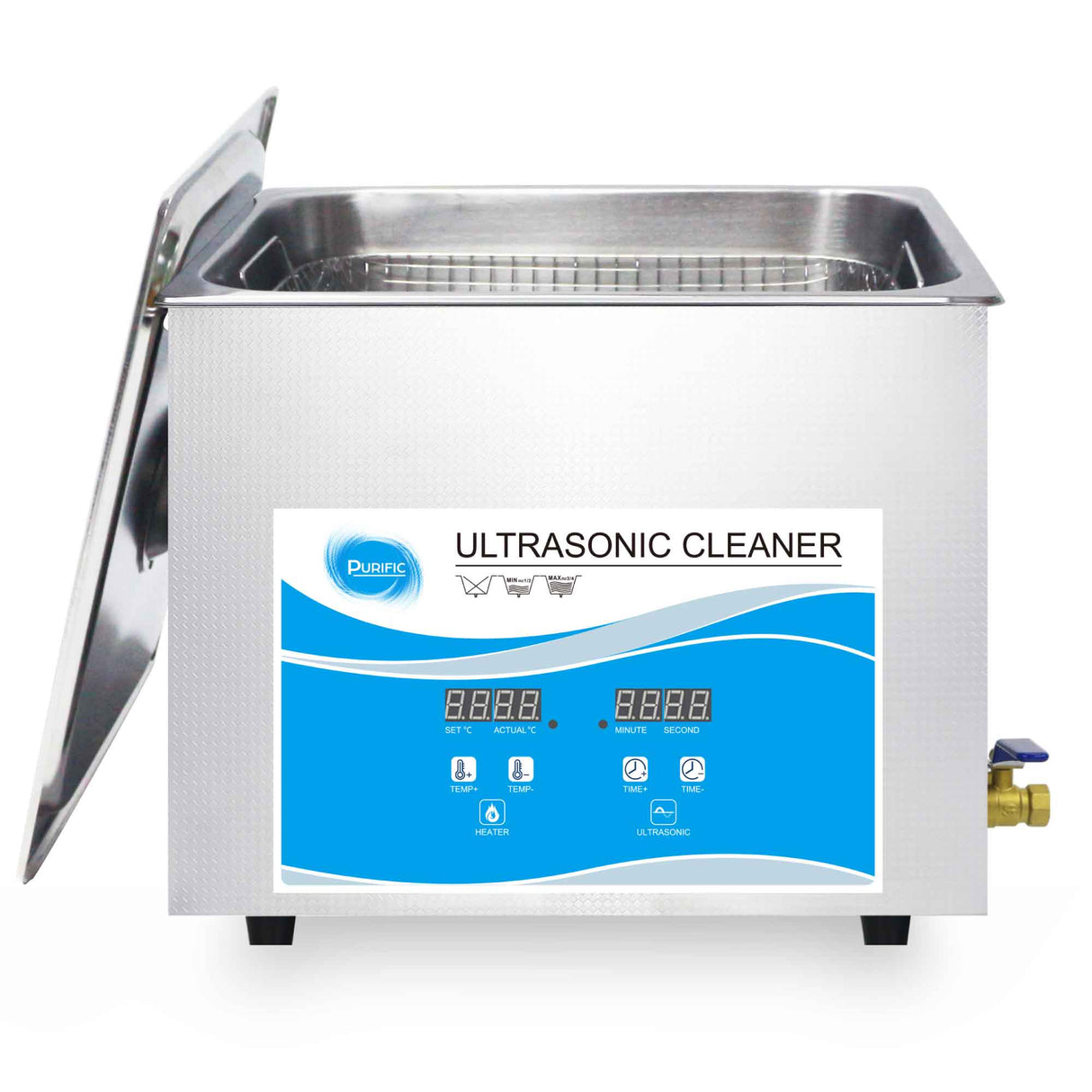 10L Digital Ultrasonic Cleaner for Jewelry and Parts - High Frequency Cleaning Bath