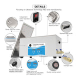 22L Ultrasonic Jewelry Cleaner with Digital Control for Superior Cleaning and Sterilization