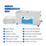 22L Ultrasonic Jewelry Cleaner with Digital Control for Superior Cleaning and Sterilization