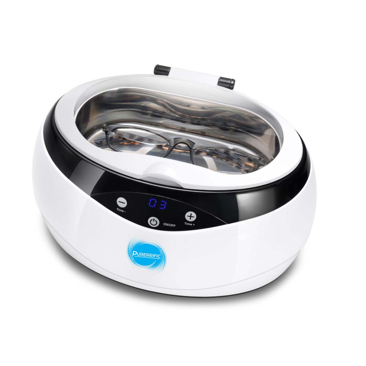 650ml Portable Ultrasonic Jewelry Cleaner with Digital Controls and Heating Function