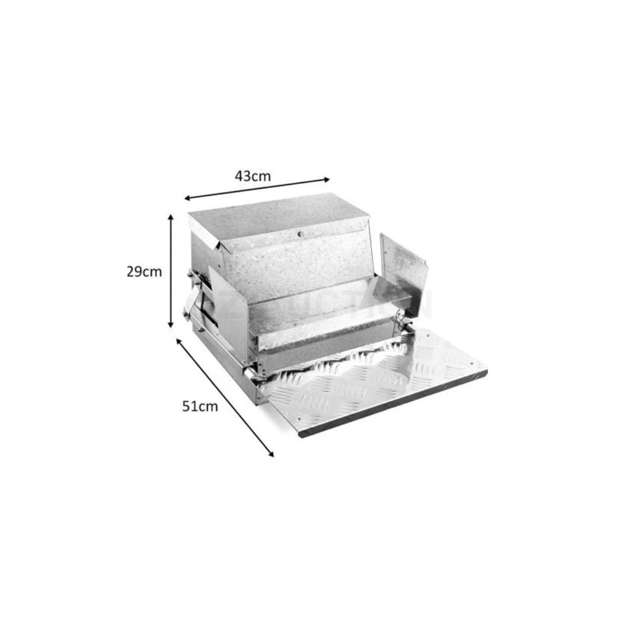 9kg Automatic Chook Chicken Feeder Poultry Auto Treadle Aluminium Metal Feeders