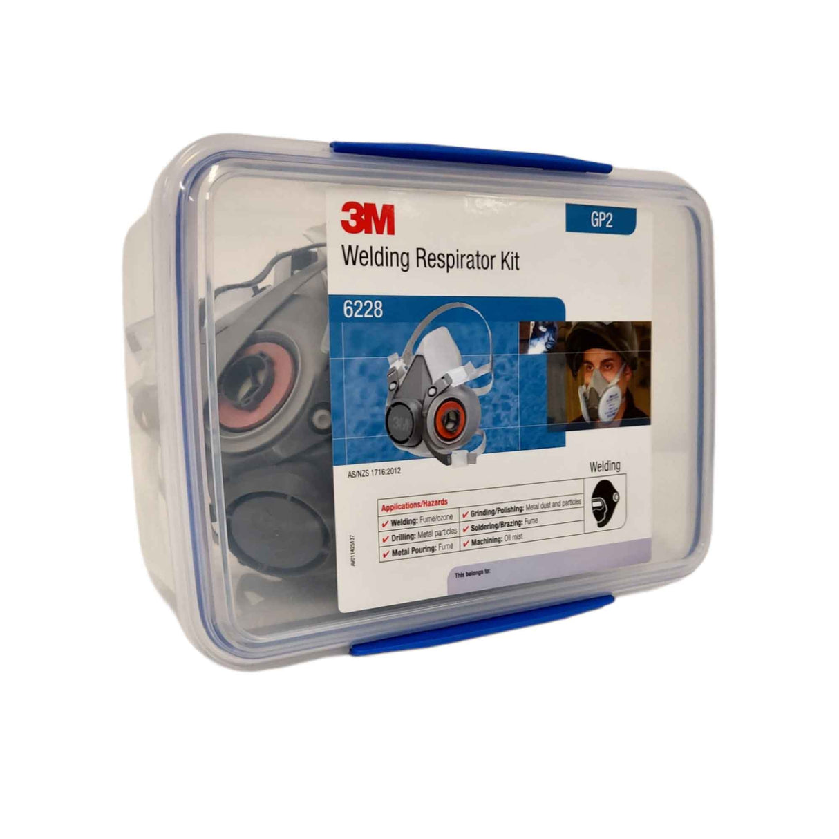 3M Welding Respirator Kit GP2 Filter Reusable Half Face Fume Mask Medium 6000