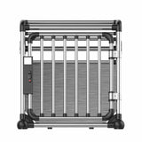 Aluminium Dog Travel Crate 56x65x77cm - Medium Pet Car Transport Cage Kennel Box - Front View