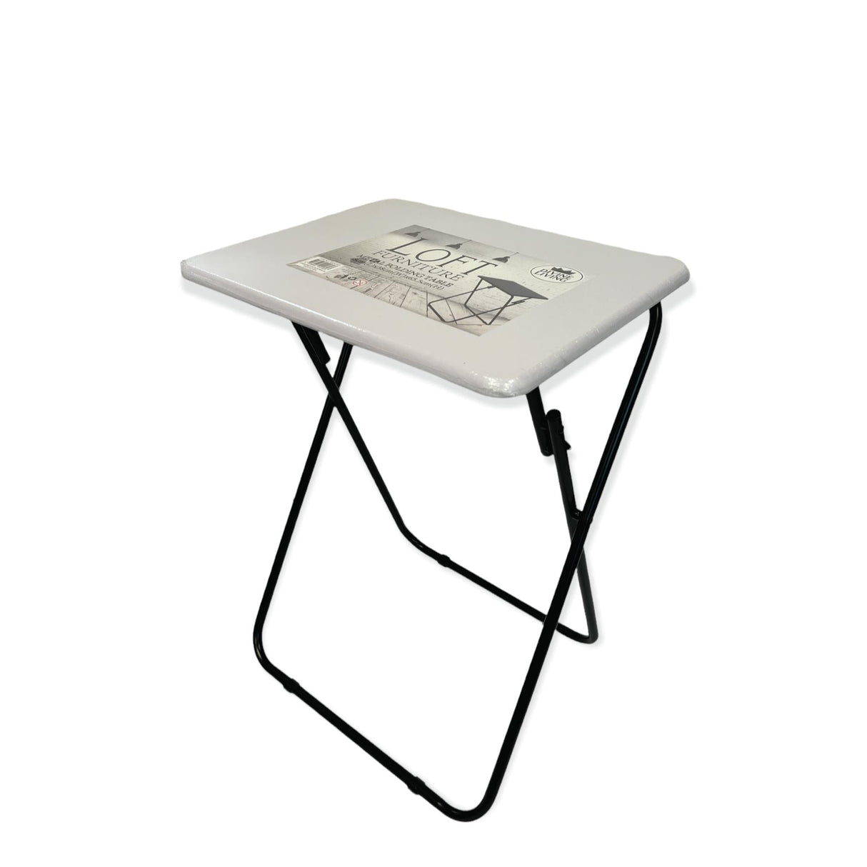 Metal MDF Folding Table Foldable Laptop PC Collapsible Study Desk 48cm x 38cm