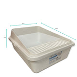 High Back Cat Litter Tray Large - Pet Fresh Clean Kitten Toilet Box