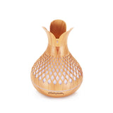 Elegant Remote-Controlled 500ml Ultrasonic Essential Oil Diffuser with Wooden Flower Design