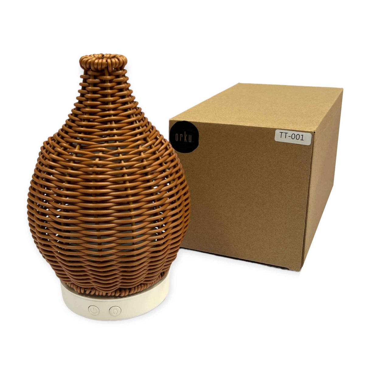 Rattan Woven 100ml Essential Oil Diffuser with Remote Control and LED Night Light