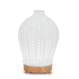 Remote-Controlled Rattan Design Essential Oil Diffuser - 100ml Ultrasonic Humidifier with LED Night Light