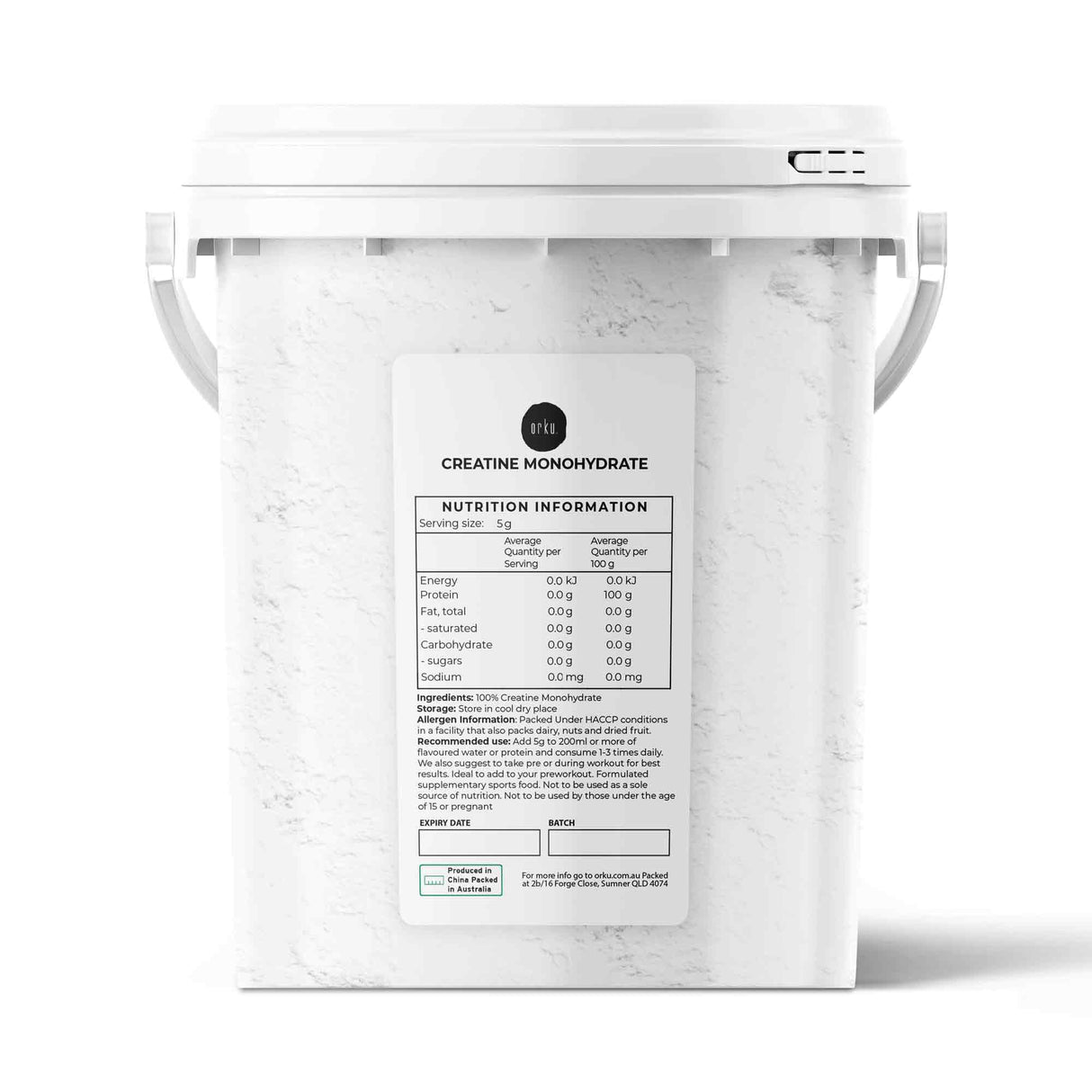 Micronised 800g Creatine Monohydrate Powder - Pure Performance Enhancer Bucket